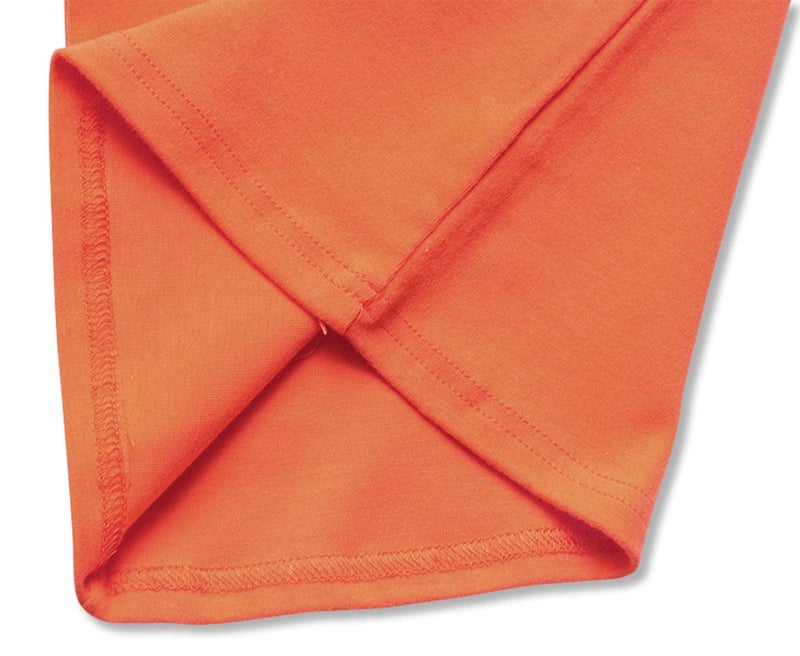 GLEAMING GRAIN Toddler Boys Girls Long Sleeve T-Shirts Unisex Kids Cotton Basic Round Neck Top Tee Orange 2T - Image 4